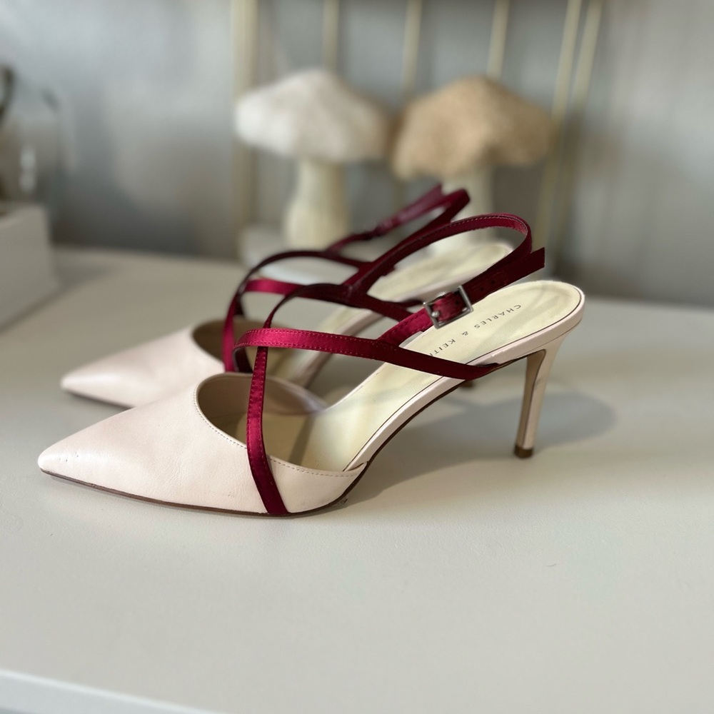 Satin Strap Pink Heels